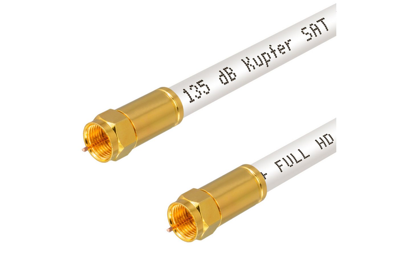 HB-DIGITAL SAT Anschlusskabel 135dB 5-Fach Reines Kupfer Kompressionssteckern SAT-Kabel, F-Kompressionsstecker, (400 cm)