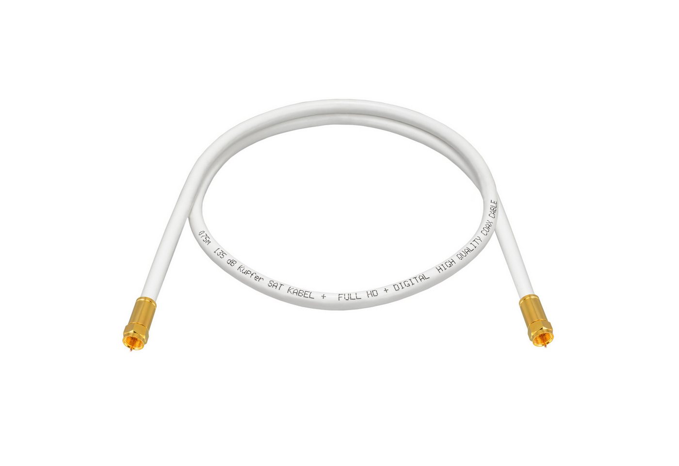 HB-DIGITAL SAT Anschlusskabel 135dB 5-Fach Reines Kupfer Kompressionssteckern SAT-Kabel, F-Kompressionsstecker, (400 cm) Bild 2