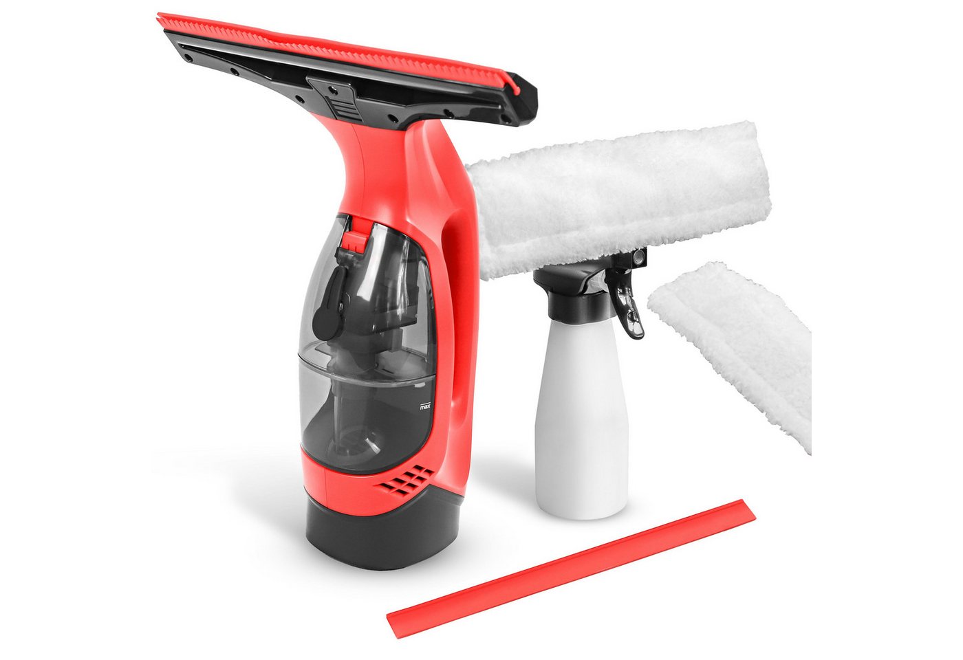S&R Akku-Fensterreiniger STARK Akku-Fenstersauger WC 2000 HOME, Set mit abnehmbarem Wassertank, Sprühflasche, Streifenfreie Reinigung aller glatten Oberflächen Bild 2