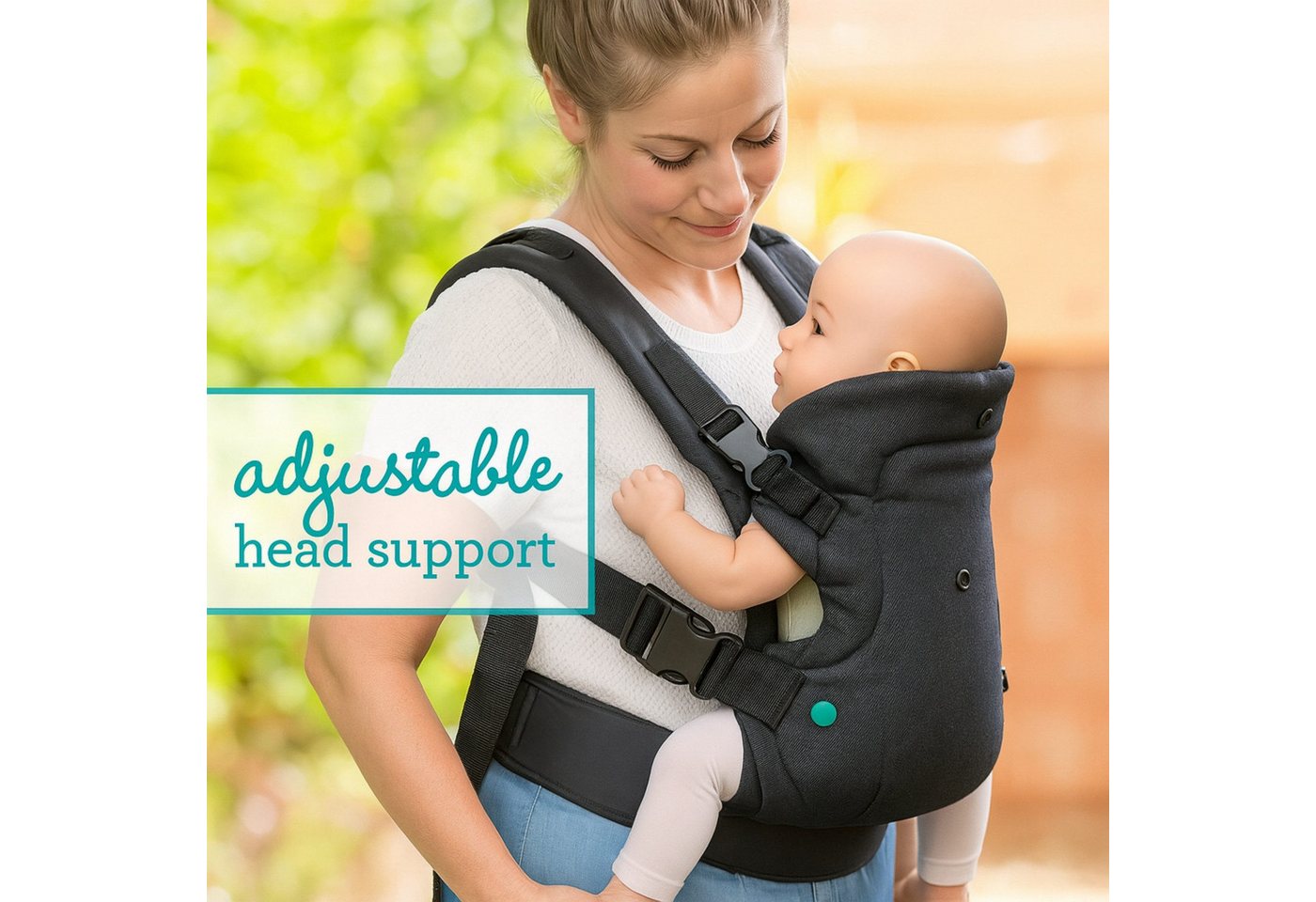 Fyrove Babytrage Babytrage 4-in-1 Trage-Ergonomisch für Neugeborene und ältere Babys, Babytrage,Marsupi Babytrage,Rookie Babytrage Bild 3