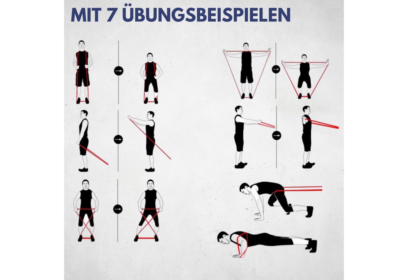 Best Sporting Physiobänder Fitnessband in schwarz 21 mm I Widerstandsband Mittel 15-25 kg, Für vielseitiges und individuelles Fitness- und Widerstandstraining Bild 3