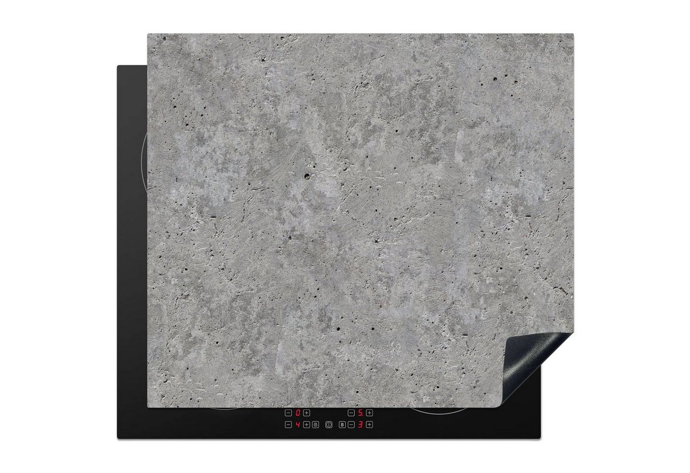 MuchoWow Herd-Abdeckplatte Beton - Schiefer - Grau - Betonoptik/print, Vinyl, (1 tlg), Abdeckplatte für Ceranfeld, Herd Inductionsmatte, 60x50 cm Bild 4