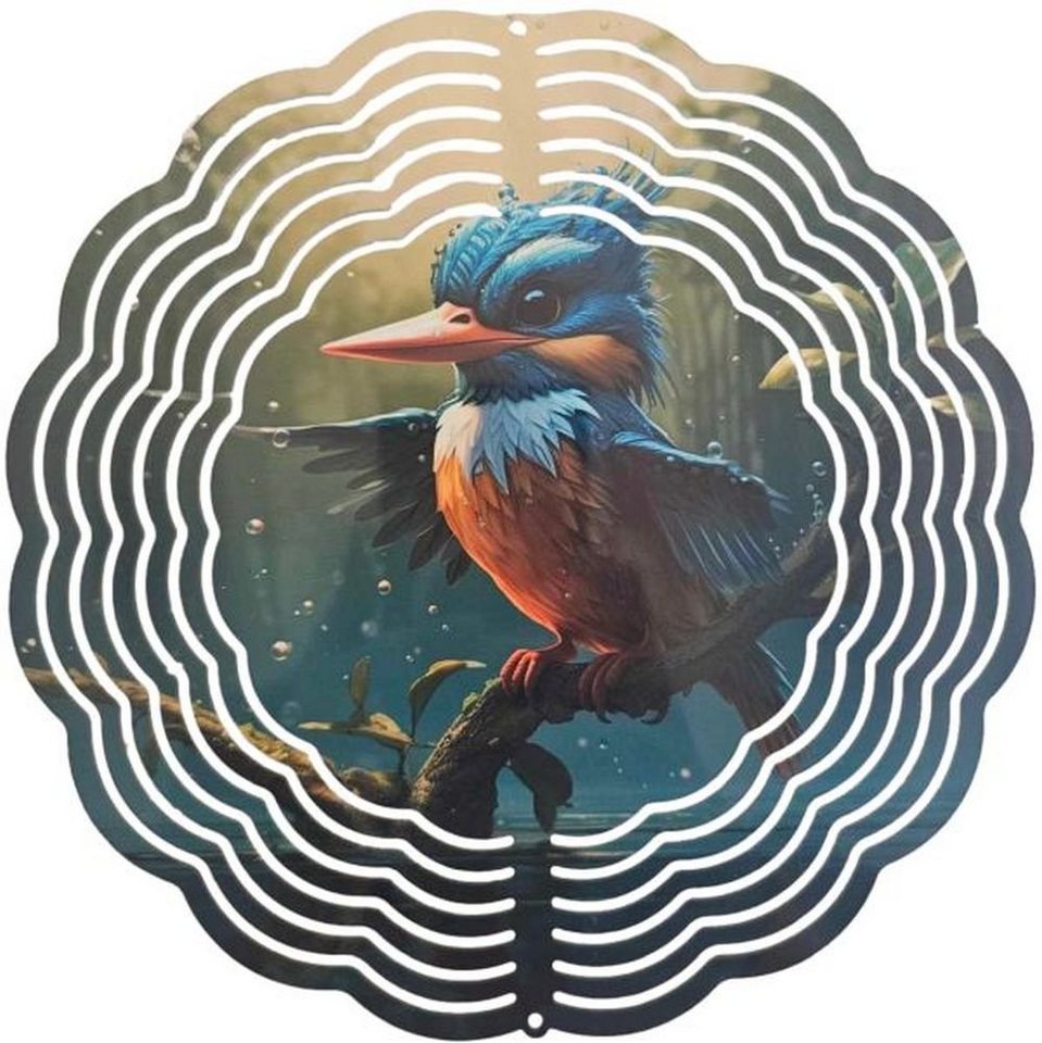 Ladreas Windspiel Edelstahl 3D Windspiel Windspinner 20cm Vogel WI321