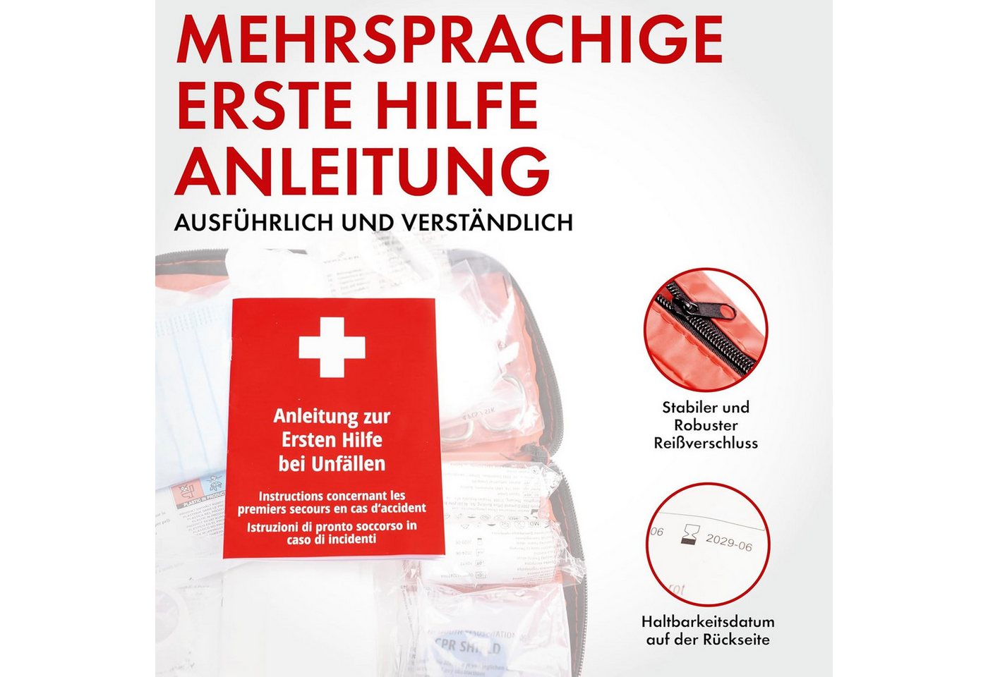WALSER Erste-Hilfe-Set Walser Auto Verbandskasten 2025 DIN 13164, Erste Hilfe Set, sehr gut Bild 5