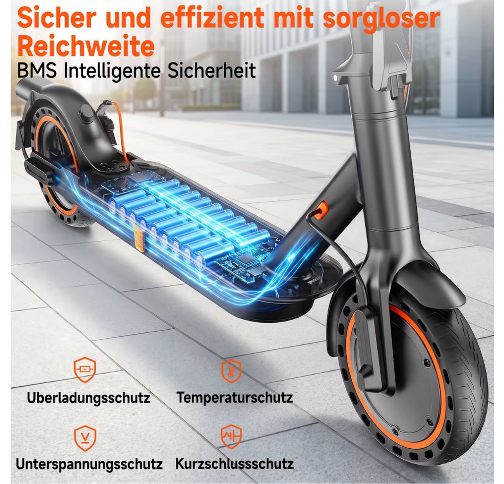 Athlix E-Scooter T3 ABE faltbarer E-Scooter mit Straßenzulassung 3 Modi 8,5 Zoll Räder, 20 km/h, Stoßdämpfendes Fahrwerk, Schneller Faltmechanismus Bild 2