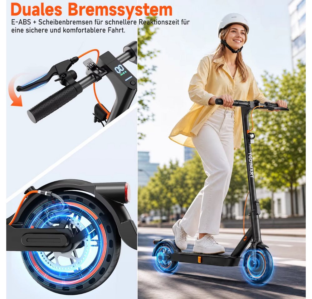 Athlix E-Scooter T3 ABE faltbarer E-Scooter mit Straßenzulassung 3 Modi 8,5 Zoll Räder, 20 km/h, Stoßdämpfendes Fahrwerk, Schneller Faltmechanismus Bild 4