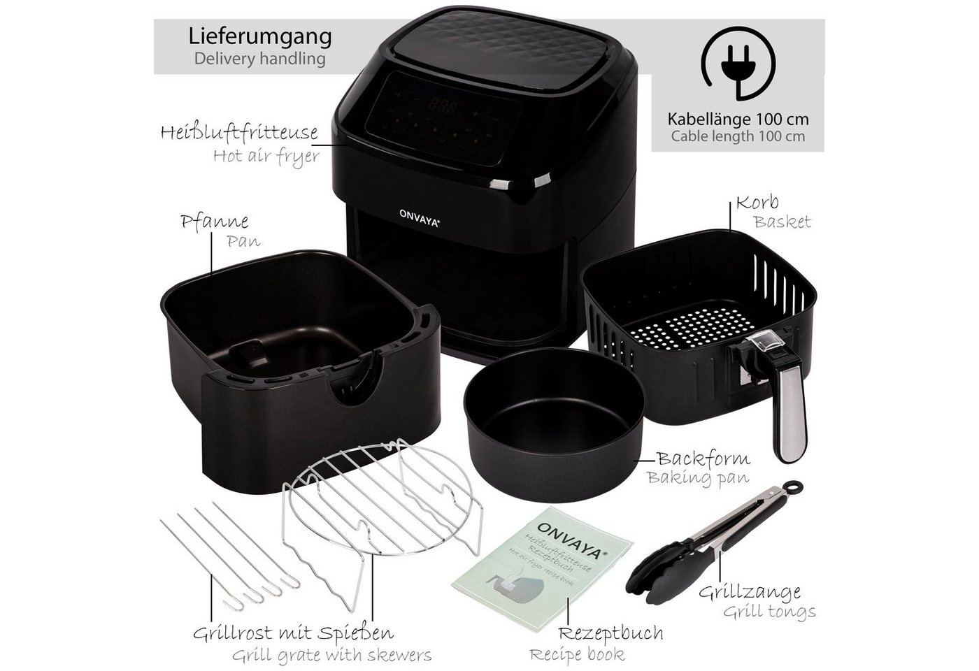 ONVAYA Heißluftfritteuse Bild 2