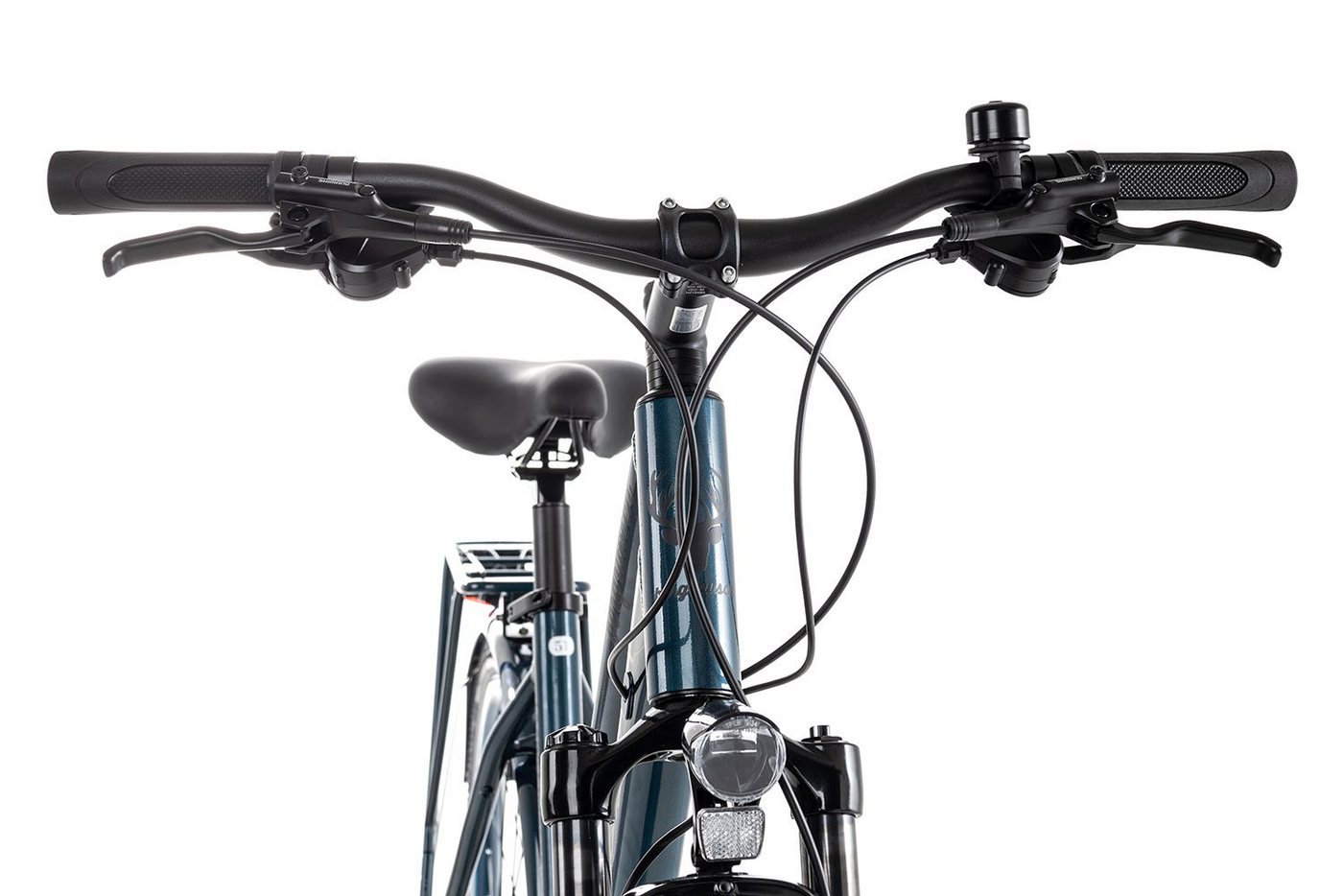 Bergrausch Trekkingrad Matterhorn Trapez, 27 Gang Shimano Alivio Schaltwerk, Kettenschaltung, Damenrad 28 Zoll blau Bild 3