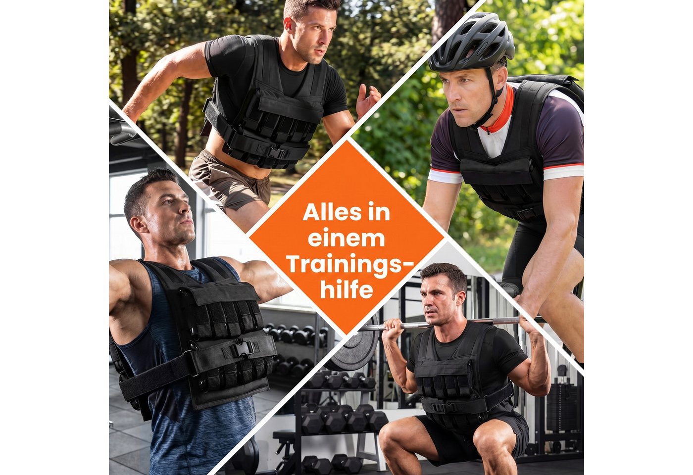 COSTWAY Gewichtsweste, 20 kg, Fitnessweste für Krafttraining Bild 2