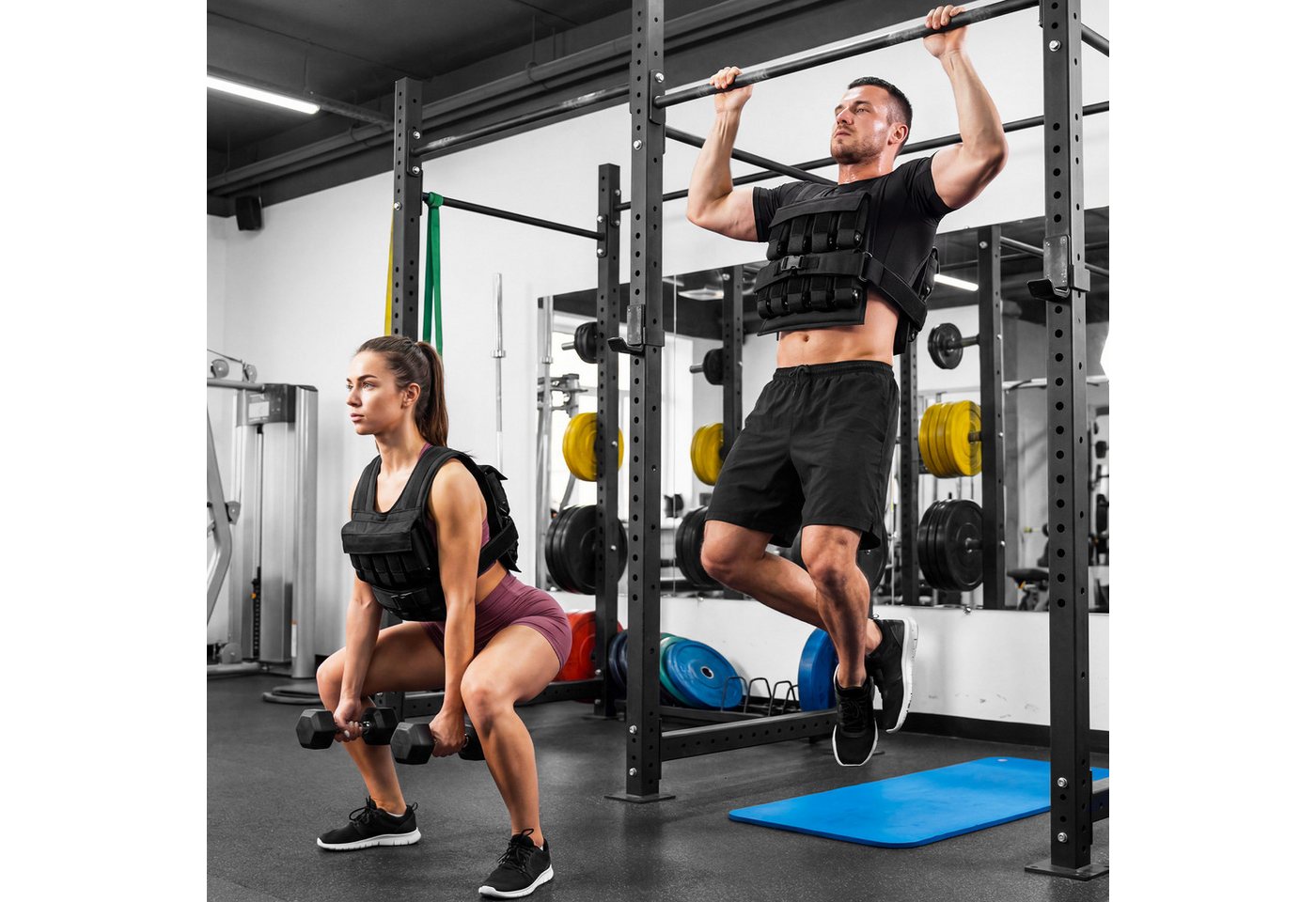 COSTWAY Gewichtsweste, 20 kg, Fitnessweste für Krafttraining Bild 4