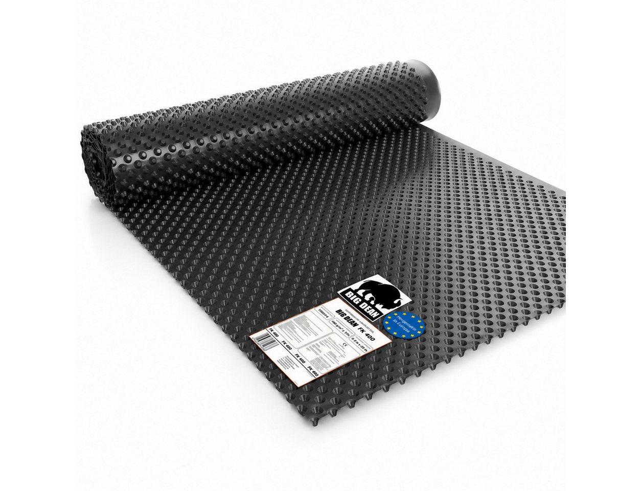 BigDean Schutzfolie Premium Noppenfolie Nässeschutz Hochbeet, (Set, 1-St., x 10m Noppenfolie), Druckstabil, flexibel zuschneidbar, effiziente Drainage