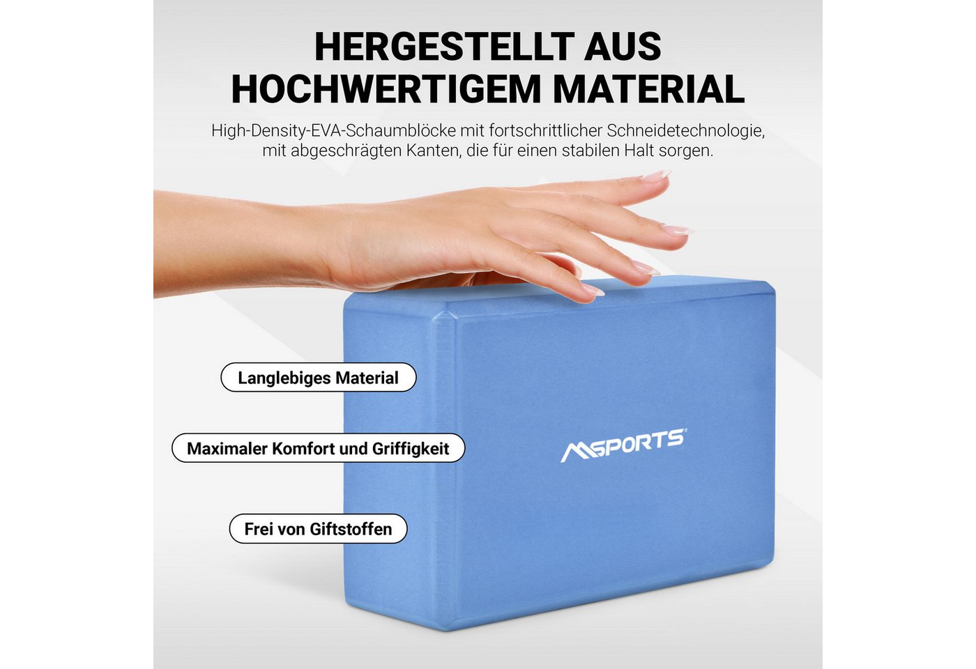 MSports® Yogablock Yogablock in verschiedenen Farben - 2er Pack - Yogaklotz Bild 2