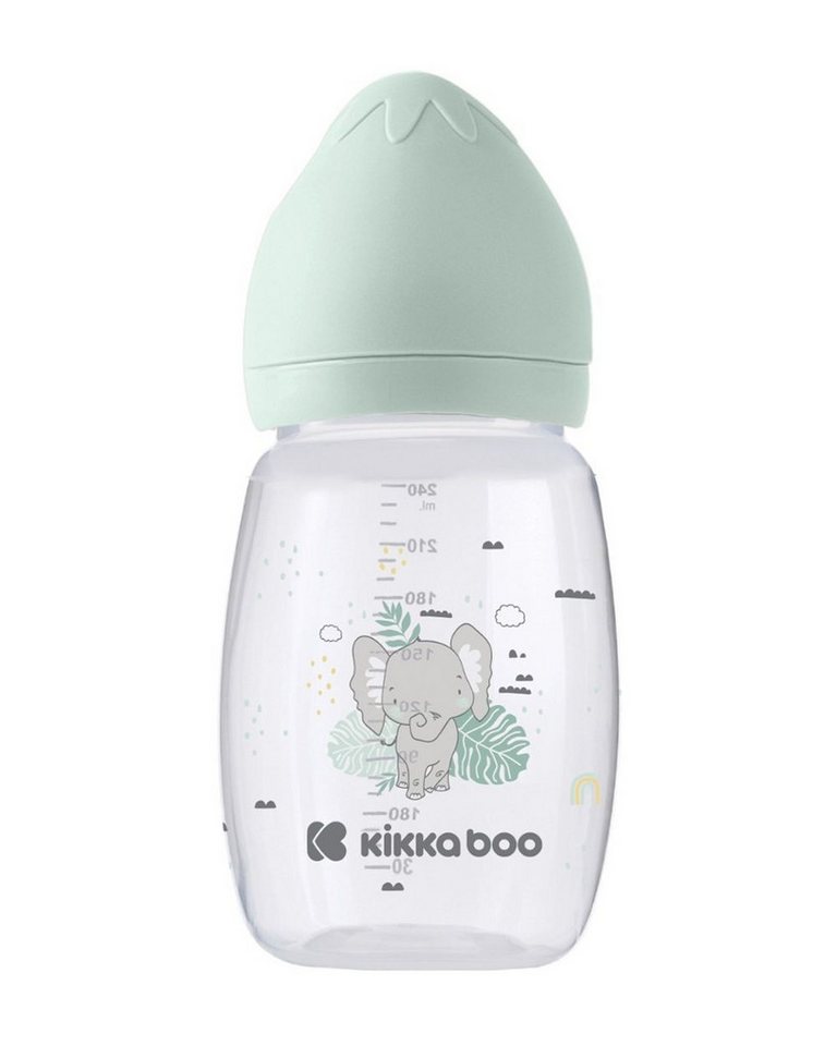 Kikkaboo Babyflasche Savanna 260 ml, Silikon, Anti-Kolik, Schutzdeckel, Silikonsauger M, Silikonsauger Bild 3