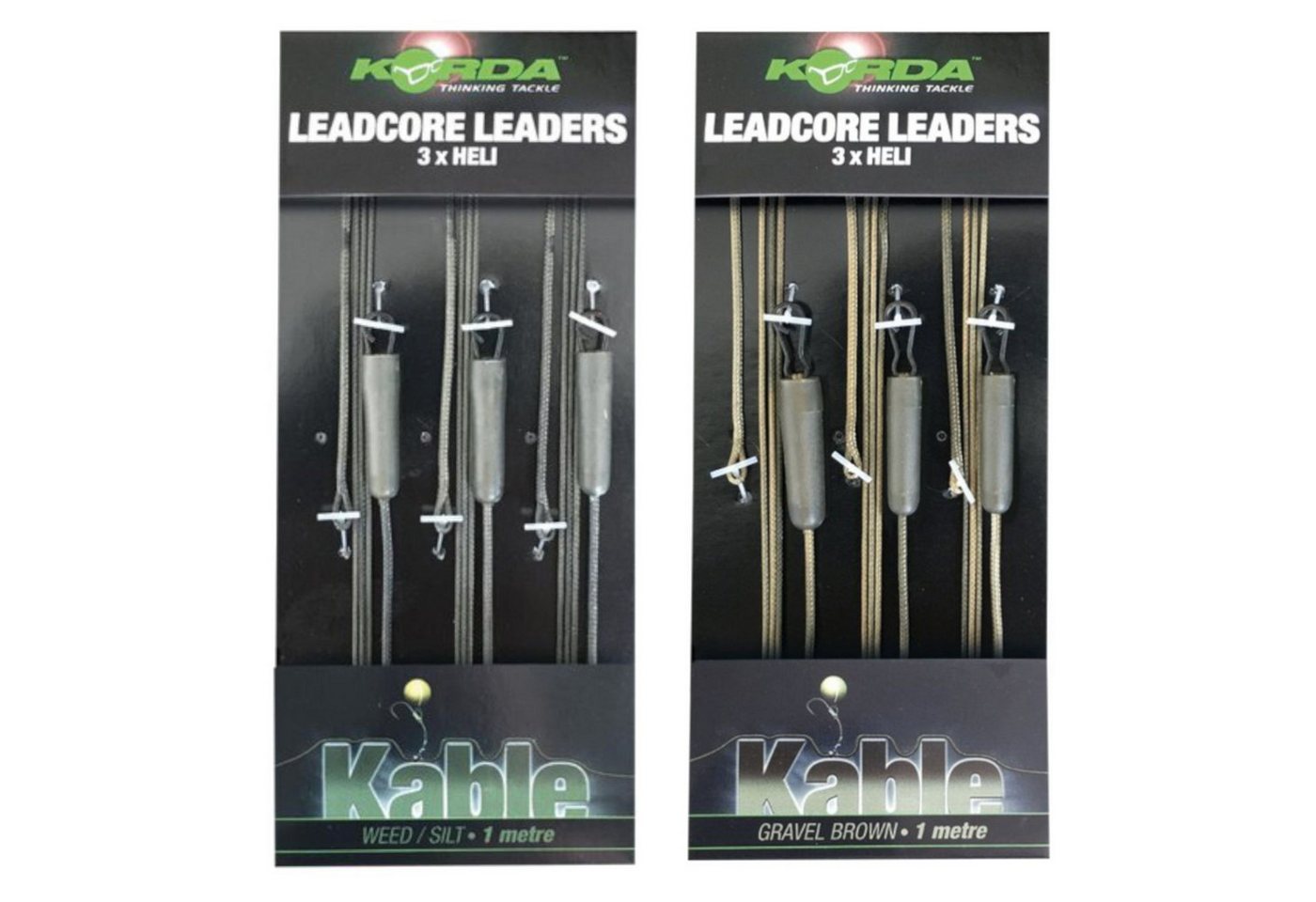 Korda Karpfenhaken Korda Leadcore Leader Heli 1m - 3 Vorfächer Bild 2