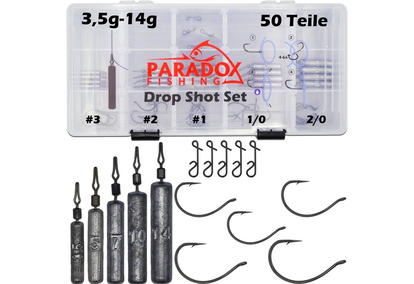 Paradox Fishing Angelgewicht Drop Shot Blei Set 3g-14g 20/25 Stück Bild 3