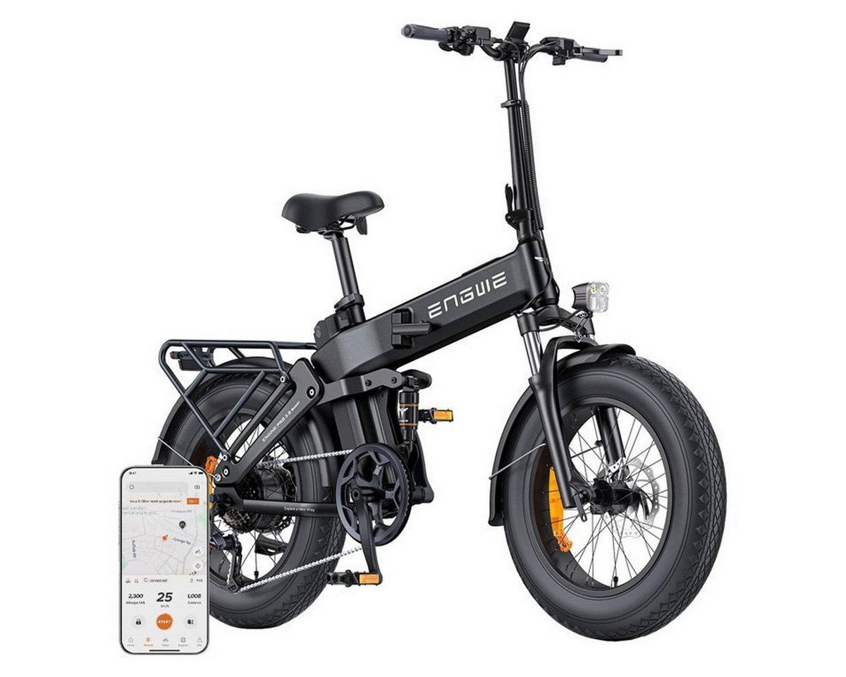 ENGWE Jugendfahrrad ENGWE PRO 3.0 BOOST 250 W 20-Zoll-E-Bike (schwarz)