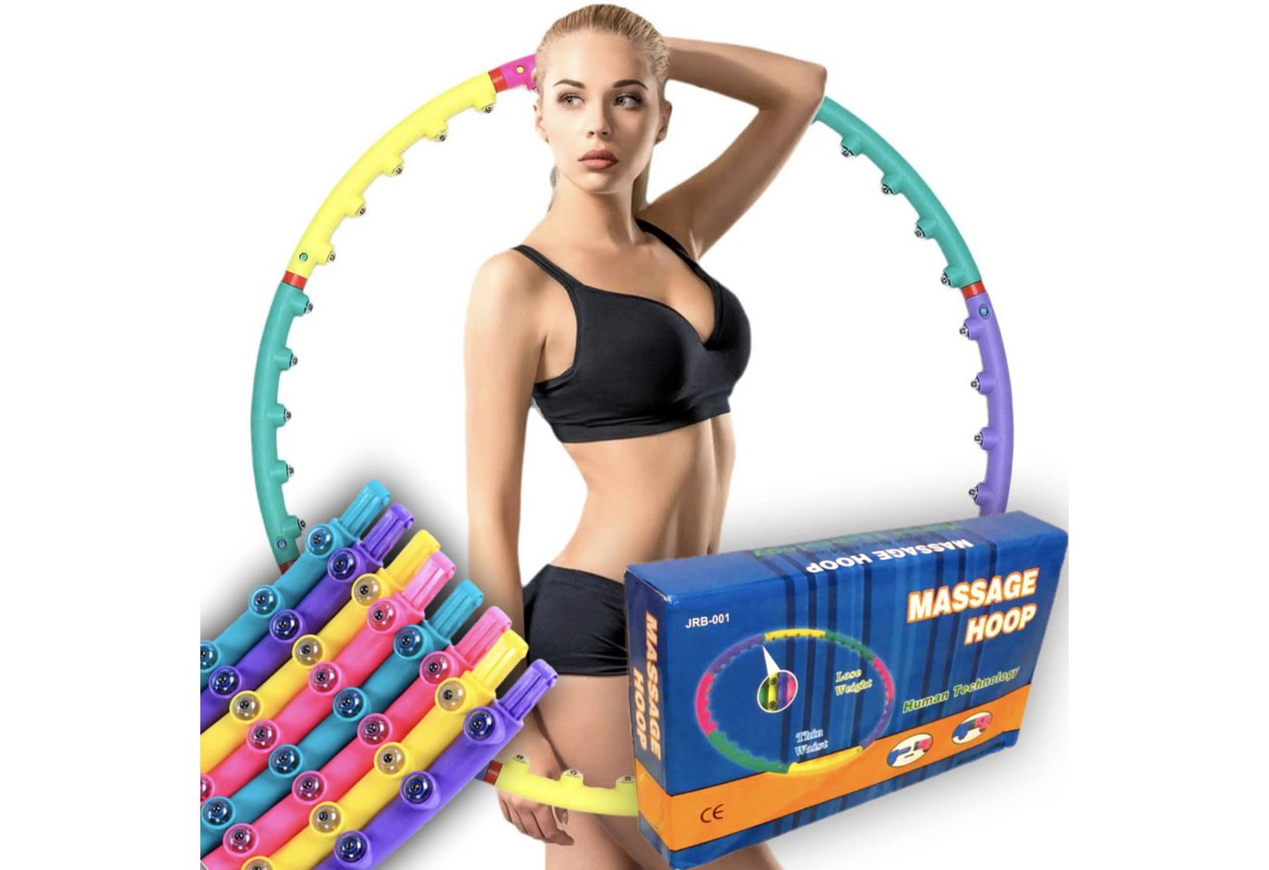 Sport-Knight® Hula-Hoop-Reifen Hula Hoop Reifen Premium, Magnet-Massage-Noppen