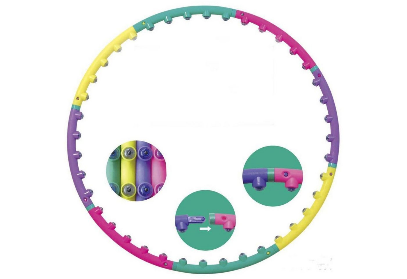 Sport-Knight® Hula-Hoop-Reifen Hula Hoop Reifen Premium, Magnet-Massage-Noppen Bild 2