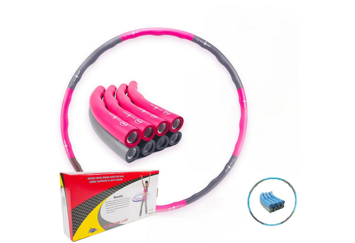 Sport-Knight® Hula-Hoop-Reifen Hula Hoop Reifen Premium, 850g-1,2Kg-1,5kg Bild 3