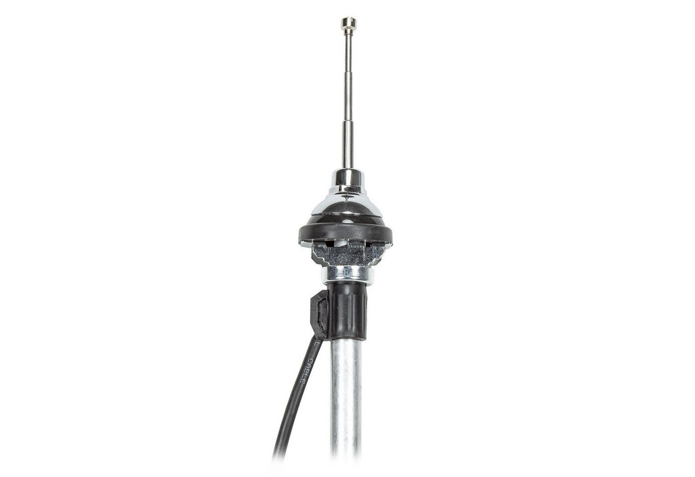 tomzz Audio Universal Kotflügel Teleskopantenne großer Kopf Kabel DIN-Stecker Edel Autoradio-Ersatzantennenstab