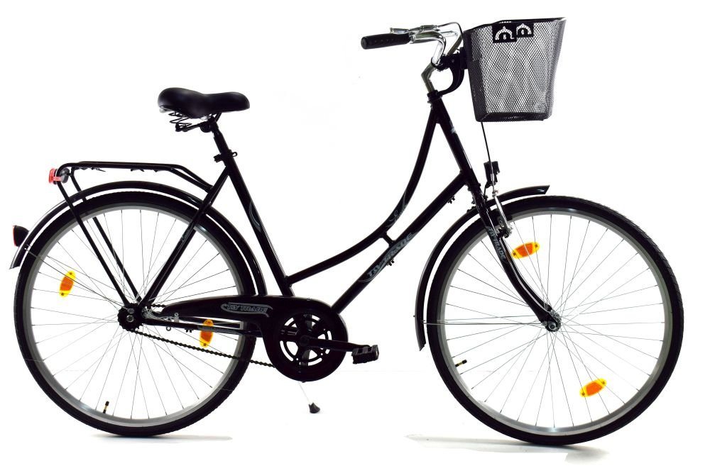 T&Y Trade Cityrad 28 ZOLL DAMEN CITY HOLLAND FAHRRAD BIKE Rad Rücktritt STVO Enur Schwar, 1 Gang, Rücktritt, Gepäckträger, Seitenständer, Korb Bild 3