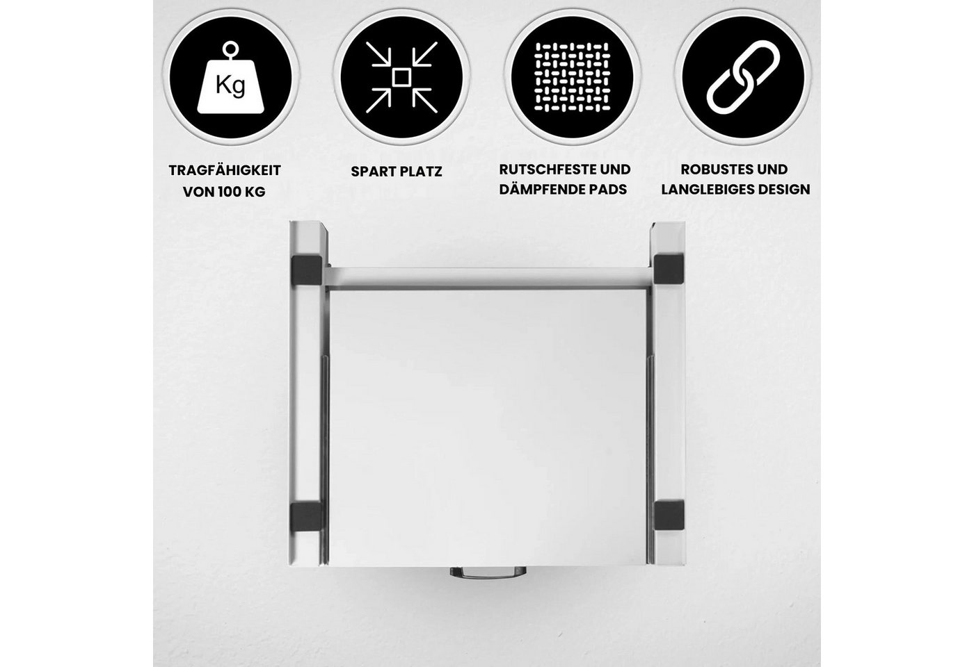 FIMEI Zwischenbaurahmen Universal Stapelbausatz für 60 cm Waschmaschine & Trockner (1-St), mit Auszugplatte, Schnellmontage, Waschmaschinenuntergestell Bild 3