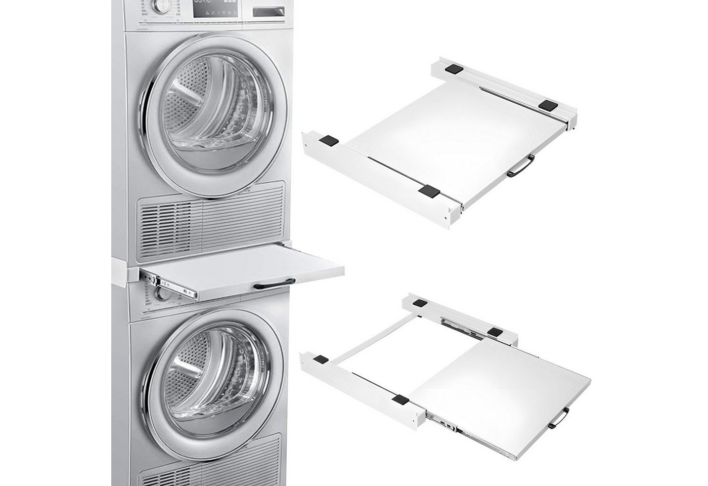FIMEI Zwischenbaurahmen Universal Stapelbausatz für 60 cm Waschmaschine & Trockner (1-St), mit Auszugplatte, Schnellmontage, Waschmaschinenuntergestell Bild 5