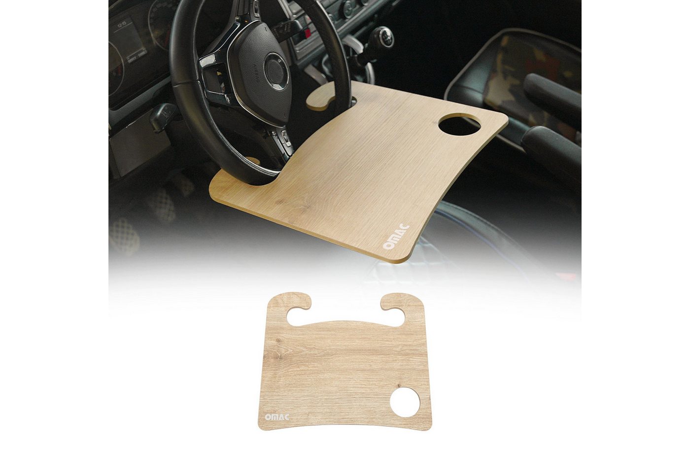 OMAC Lenkradbezug Auto Lenkradtisch Autotisch Esstisch Schreibtisch Lenkradablage, (1-tlg), Getränkhalter, anwendbar, benutzerfreundlich Bild 5