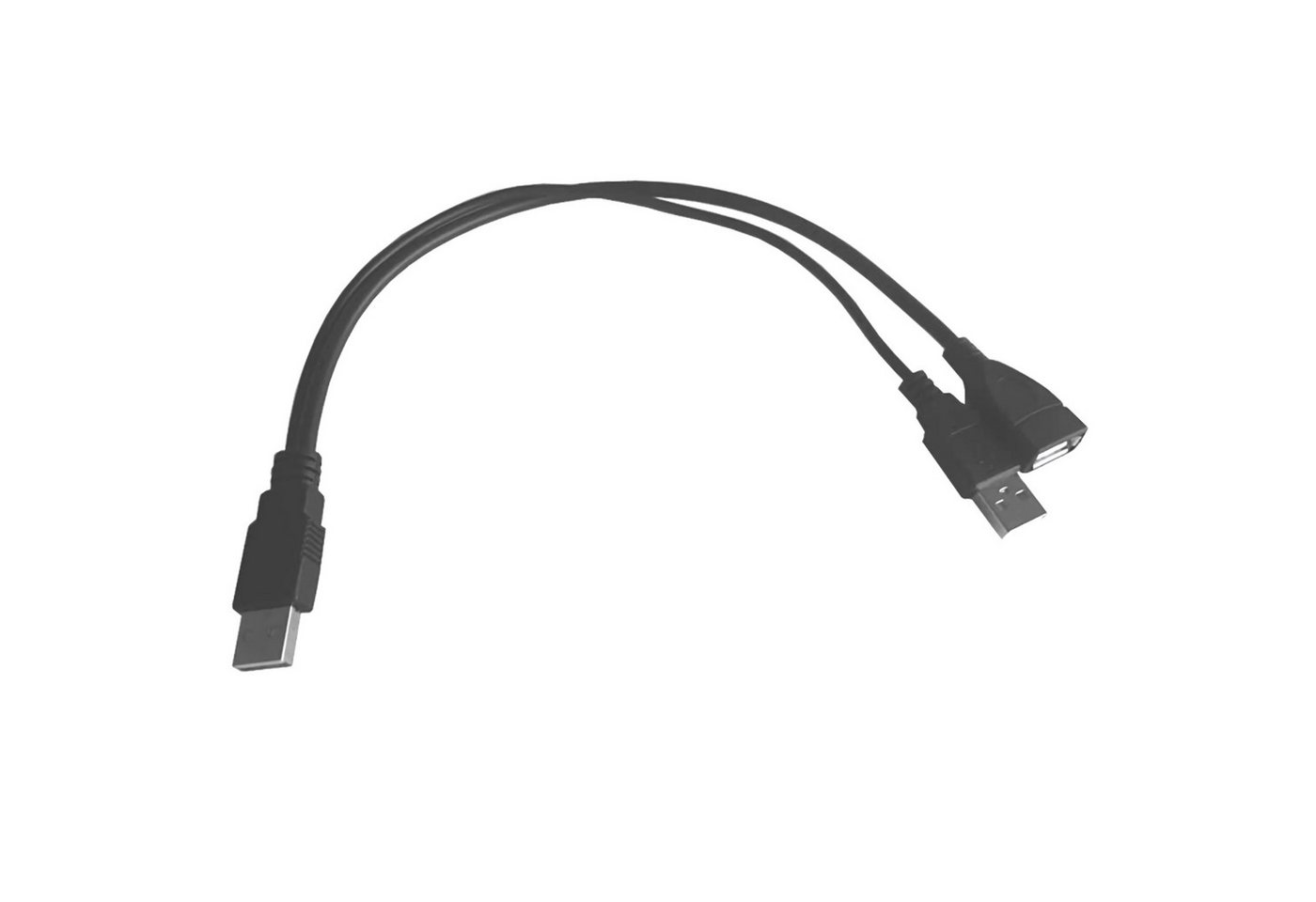 Bolwins B44 USB Y Kabel 30cm 2x A Stecker zu A Buchse für PC Laptop Festplatte USB-Kabel, USB Typ A, USB Typ A (30 cm), Datenübertragung, Aufladen Bild 4