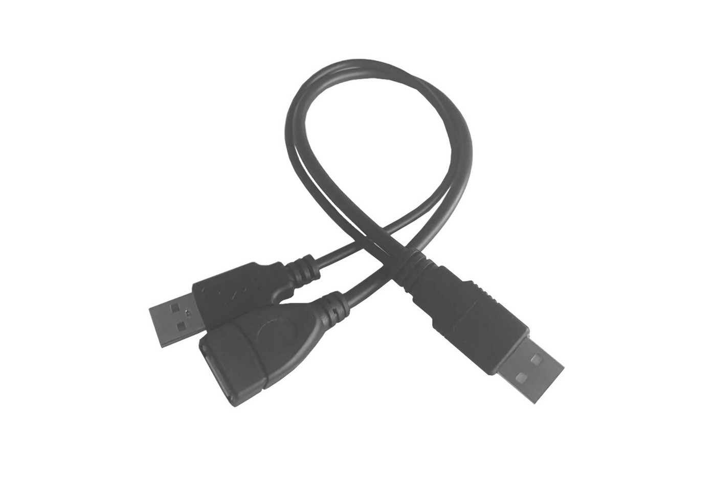 Bolwins B44 USB Y Kabel 30cm 2x A Stecker zu A Buchse für PC Laptop Festplatte USB-Kabel, USB Typ A, USB Typ A (30 cm), Datenübertragung, Aufladen Bild 5