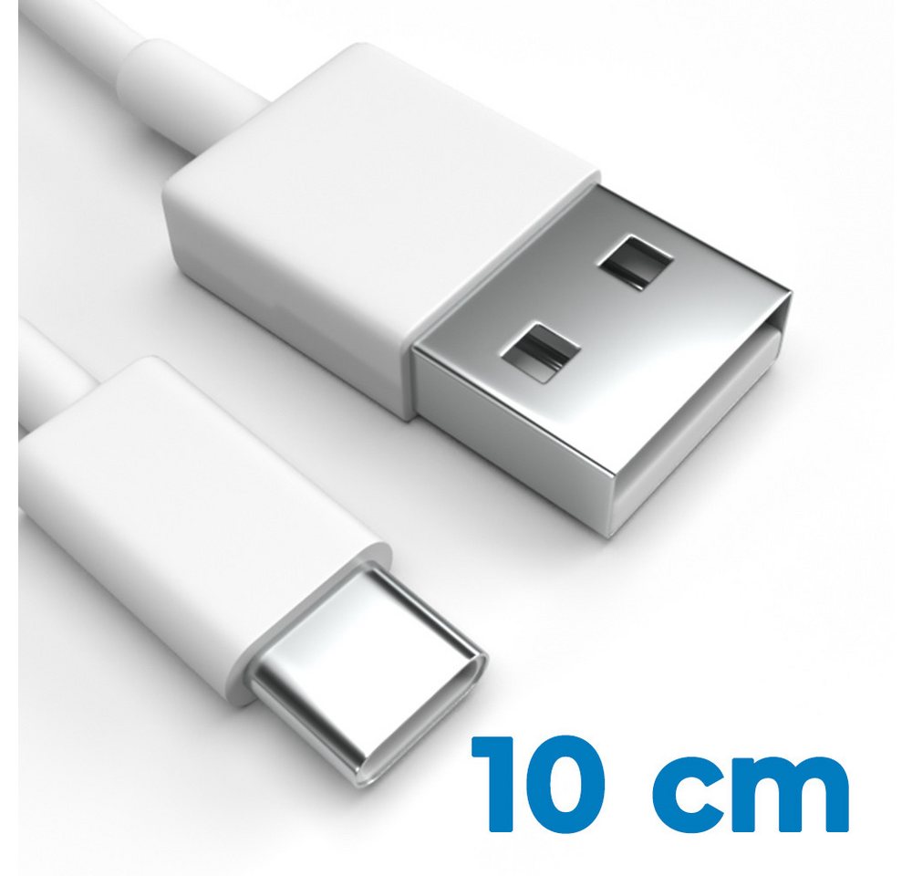 Justcom Samsung Galaxy A54 5G 2023 USB-Kabel, USB-C, USB-A (10 cm), Schnellladekabel, Datenkabel, Handy, Tablet Bild 5