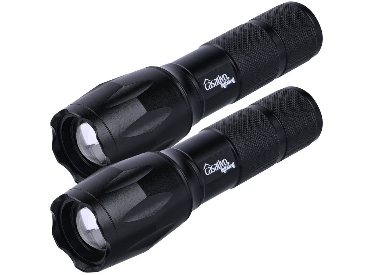 Casativo LED Taschenlampe 2in1 LED Taschenlampe 260lm 1800mAh-Akku Powerbank Funktion IP44 (2-St., 1er-Set & 2er-Set), 3 Leuchtmodi/Wiederaufladbar/Stroboskop/USB-Ladekabel Bild 5