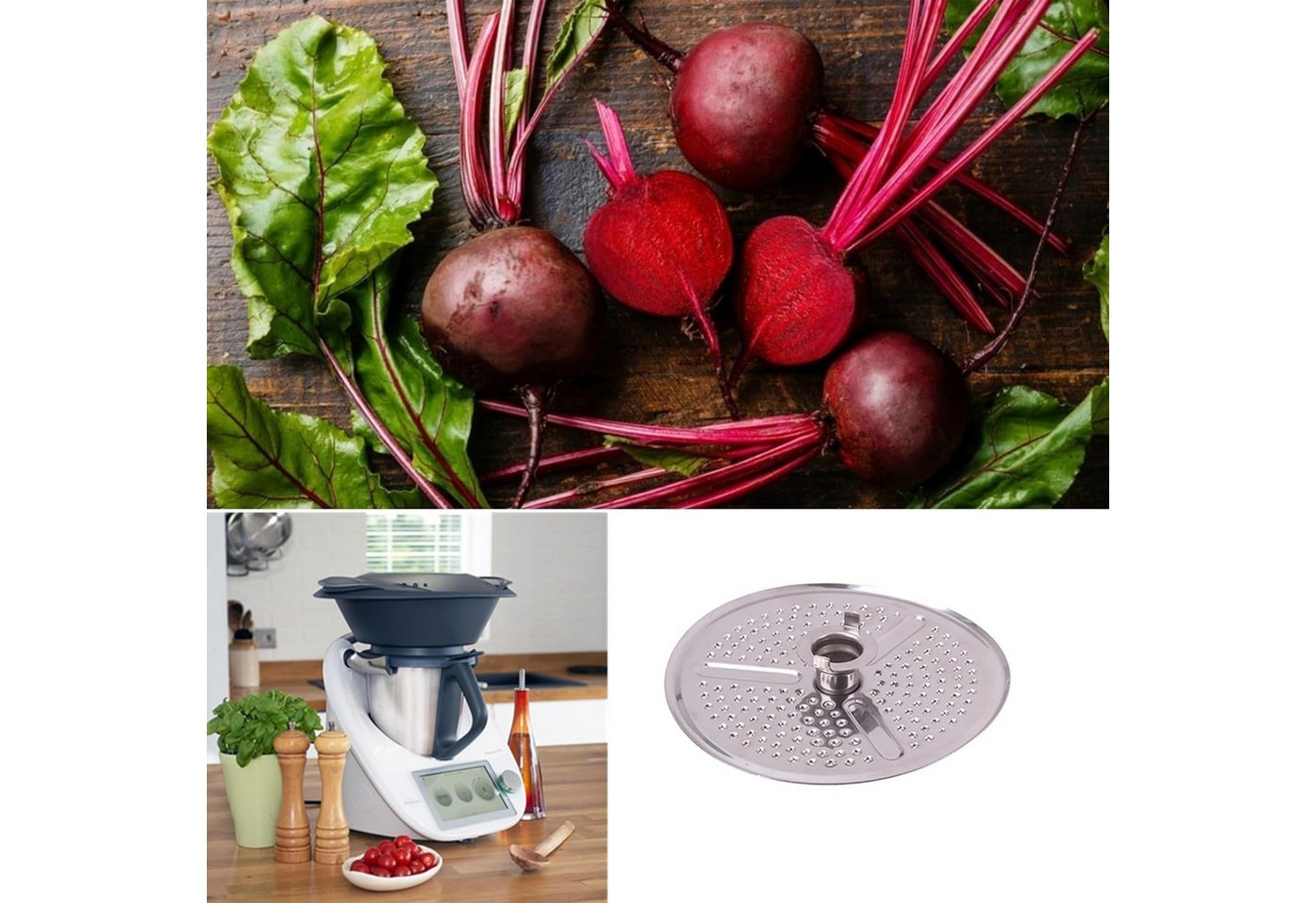 FELIXLEO Küchenmaschinen-Adapter Schäler Für Thermomix TM5 TM6 Kartoffeln Obst Gemüse Silber