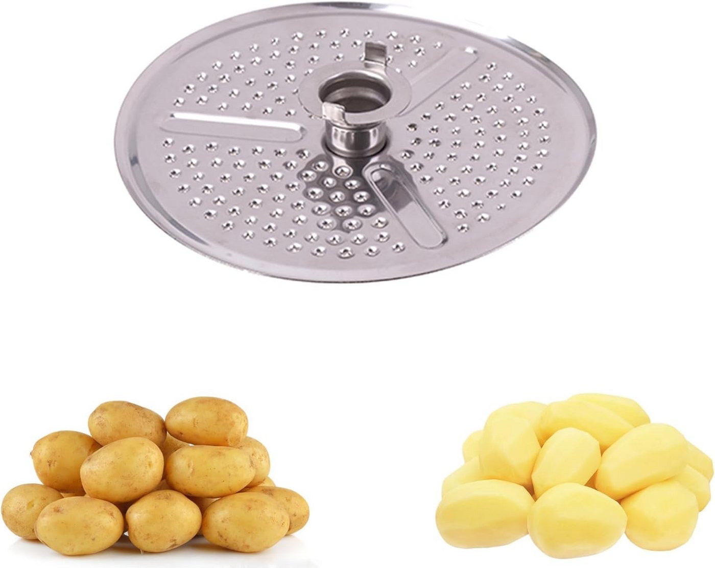 FELIXLEO Küchenmaschinen-Adapter Schäler Für Thermomix TM5 TM6 Kartoffeln Obst Gemüse Silber Bild 2