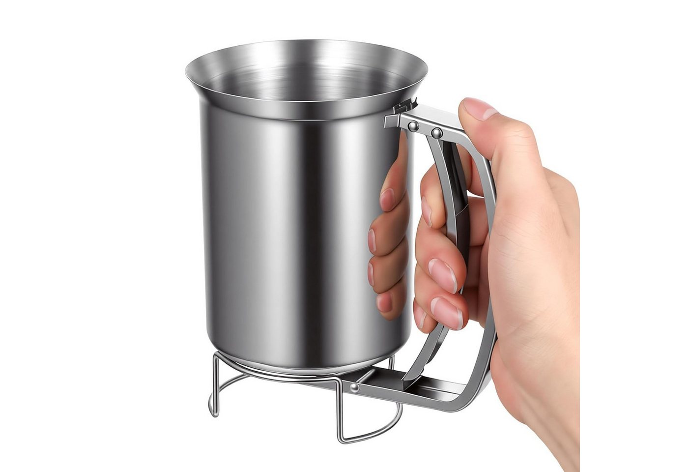 FELIXLEO Teigportionierer Teigportionierer Edelstahl 900ml Für Muffins Cupcakes Backen, (1-tlg) Bild 3