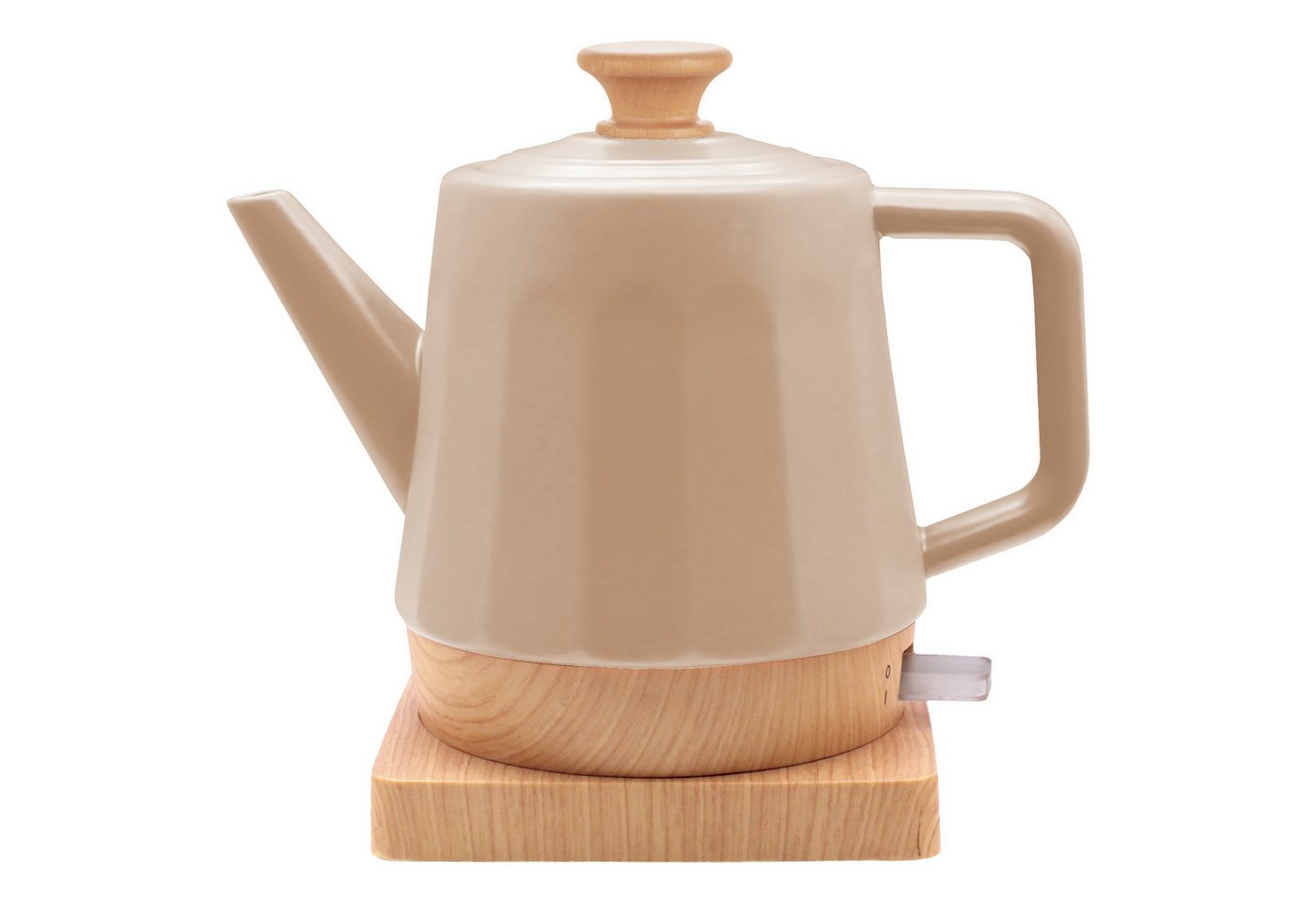 KVOTA Wasserkocher Harmonie, Keramik, 1,2 l, 1200 W, 360°-Basis, White Oak, Beige, 1.2 l, 1200 W, Keramikgehäuse, verdecktes Heizelement Bild 3