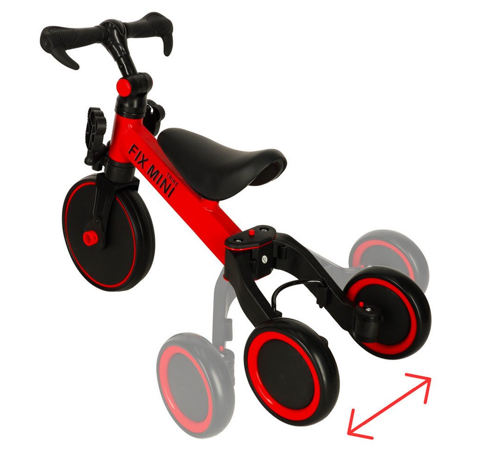 Ikonka Fahrrad-Laufrad Verstellbares 3-in-1 Dreirad für Kleinkinder mit Pedalen (Verstellbares Kinderfahrzeug für Lern- und Fahrspaß, 3-in-1 Dreirad mit Pedalen und Balance-Funktion für Kinder), 3-in-1 Dreirad, höhenverstellbar, Gleichgewichtstraining Bild 2