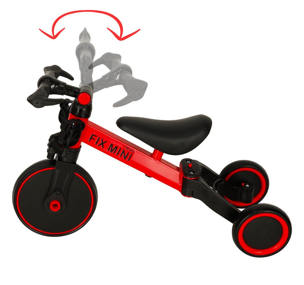 Ikonka Fahrrad-Laufrad Verstellbares 3-in-1 Dreirad für Kleinkinder mit Pedalen (Verstellbares Kinderfahrzeug für Lern- und Fahrspaß, 3-in-1 Dreirad mit Pedalen und Balance-Funktion für Kinder), 3-in-1 Dreirad, höhenverstellbar, Gleichgewichtstraining Bild 3