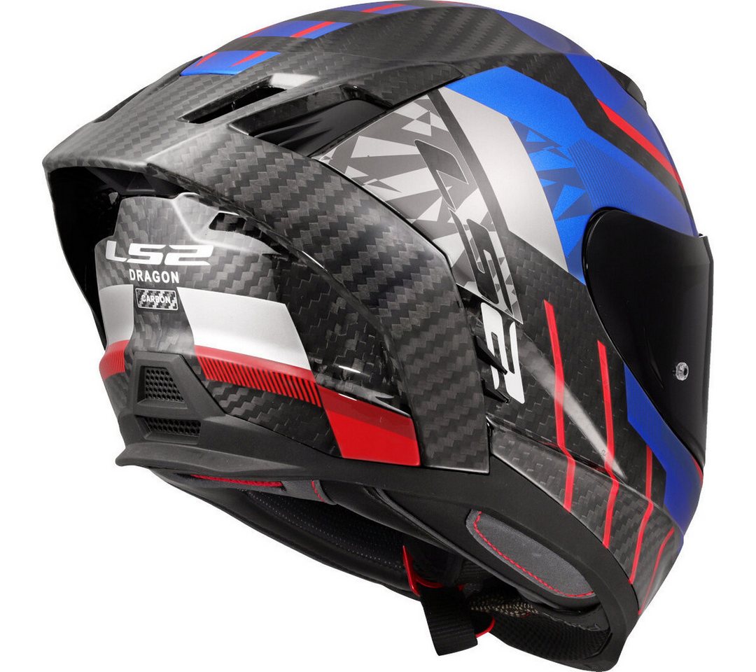 LS2 Motorradhelm FF807 Dragon Trax Carbon Helm, Vorbereitet Für Kommunikationssystem,notfallsystem-polsterung (eq