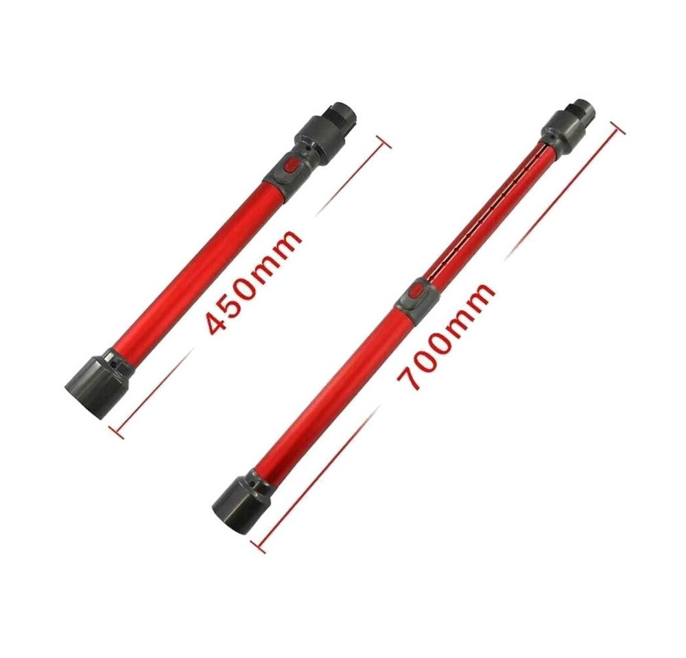 Trade-Shop Teleskoprohr passend für Dyson V15 Detect Absolute, V15 Detect Complete, Zubehör für Staubsauger, ausziehbar von 45cm auf bis zu 70cm Länge / mit Steckmechanismus Bild 3