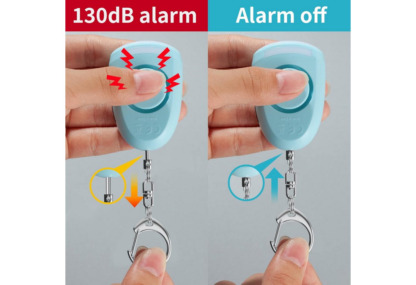 FELIXLEO 125dB lauter Alarm und Blitzlicht schrecken Angreifer effektiv ab Alarmanlage Bild 3