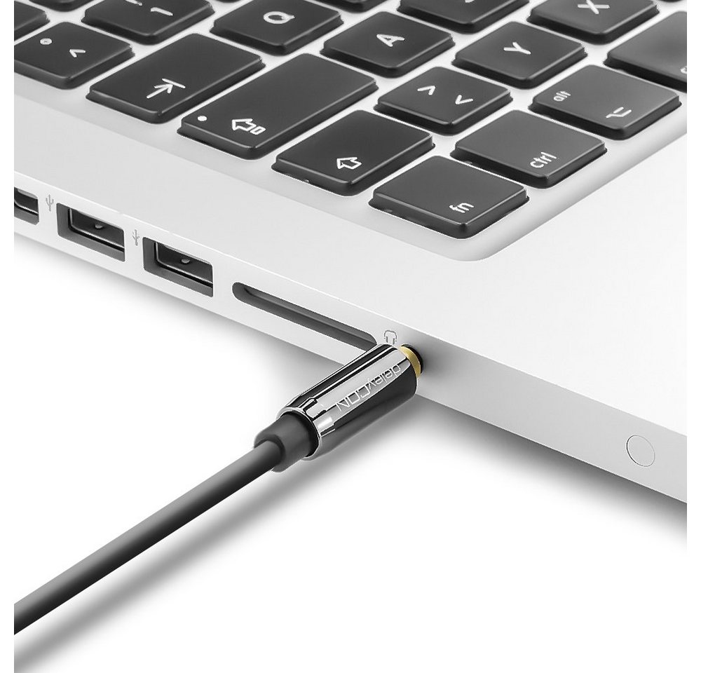 deleyCON deleyCON 1m Klinkenkabel 3,5mm AUX Kabel Stereo Audio Kabel 2x gerade Audio-Kabel Bild 2