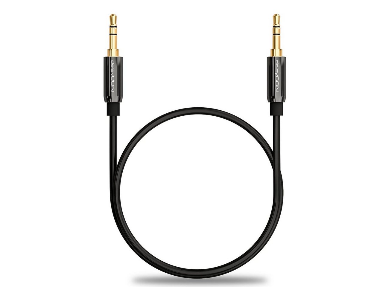 deleyCON deleyCON 1m Klinkenkabel 3,5mm AUX Kabel Stereo Audio Kabel 2x gerade Audio-Kabel Bild 4