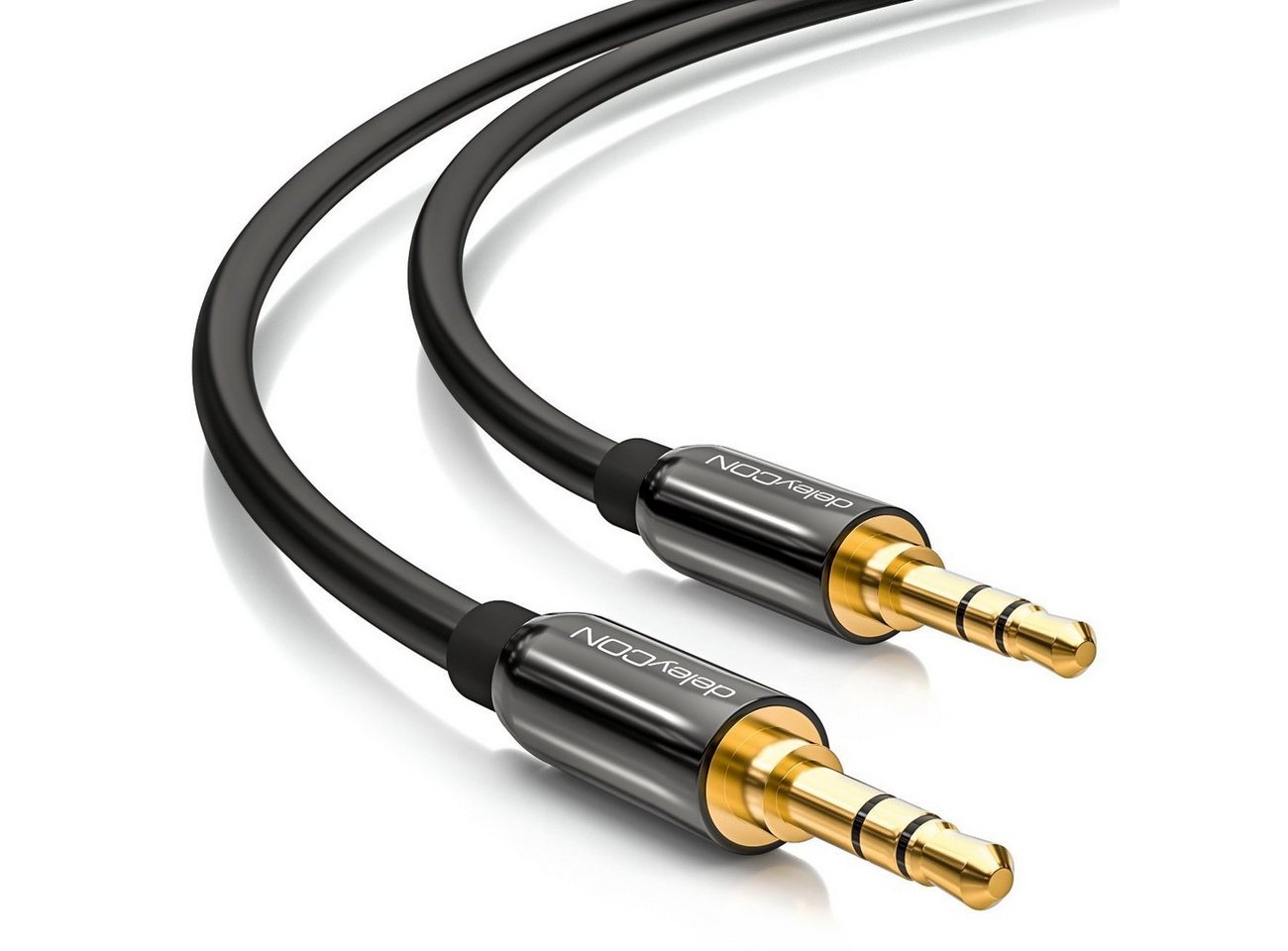 deleyCON deleyCON 1m Klinkenkabel 3,5mm AUX Kabel Stereo Audio Kabel 2x gerade Audio-Kabel Bild 5