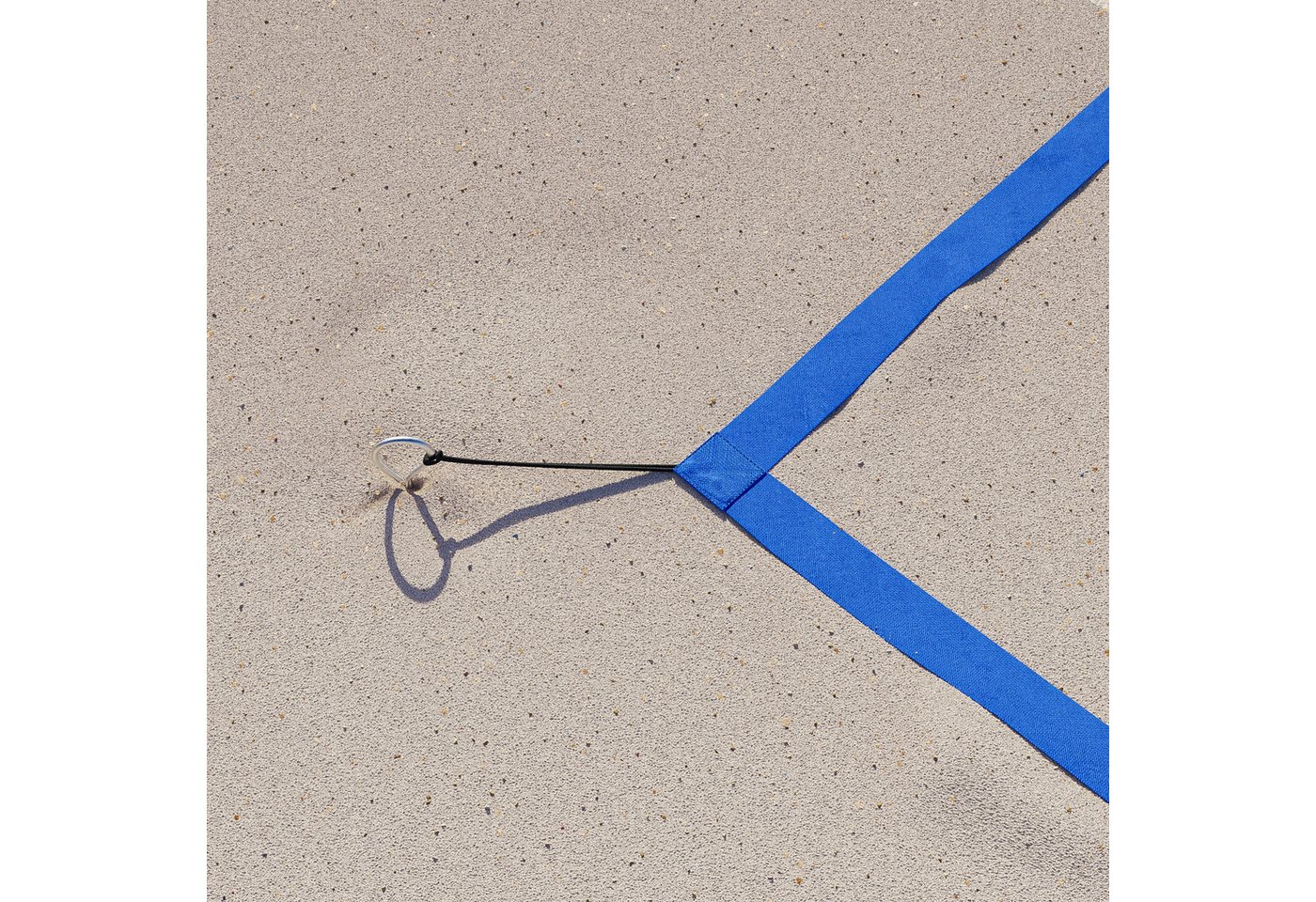 QLS Markierungslinie Volleyball Spielfeldmarkierung Kunststoff Blau 19x8 cm Heringe