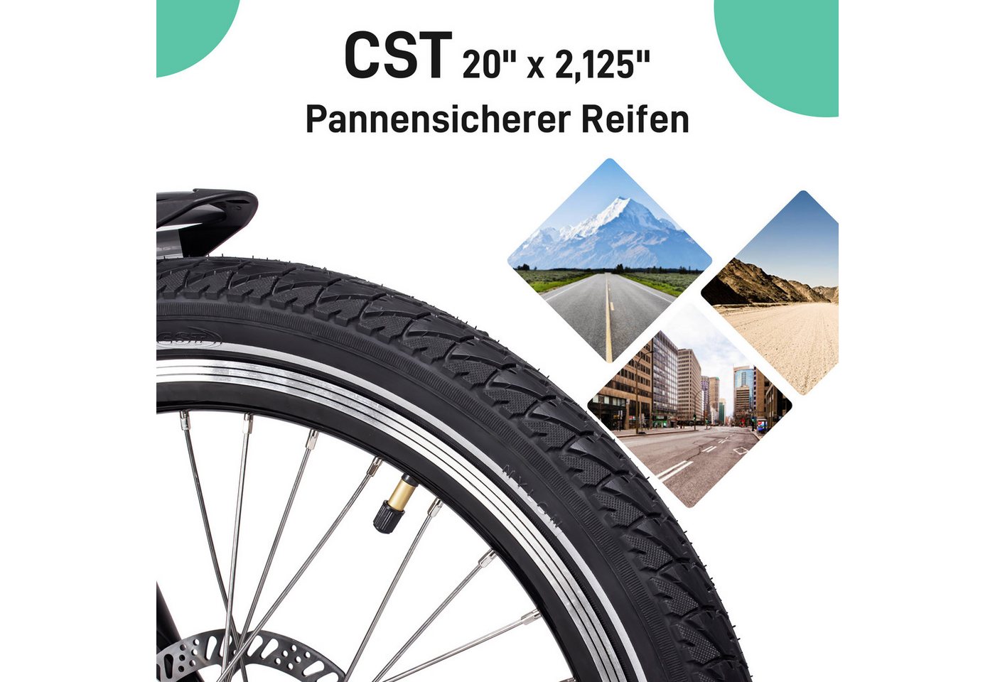 JOBOBIKE E-Bike Klapprad 20x2,125" Damen u. Herren, Citybike Sam, 468Wh, Pedelec, 60-110km, 7 Gang Shimano, Kettenschaltung, Heckmotor, 468 Wh, (mit Akku-Schlüssel, 5 Stufen), Faltbares Citybike - kompakt, stark & alltagstauglich Bild 5