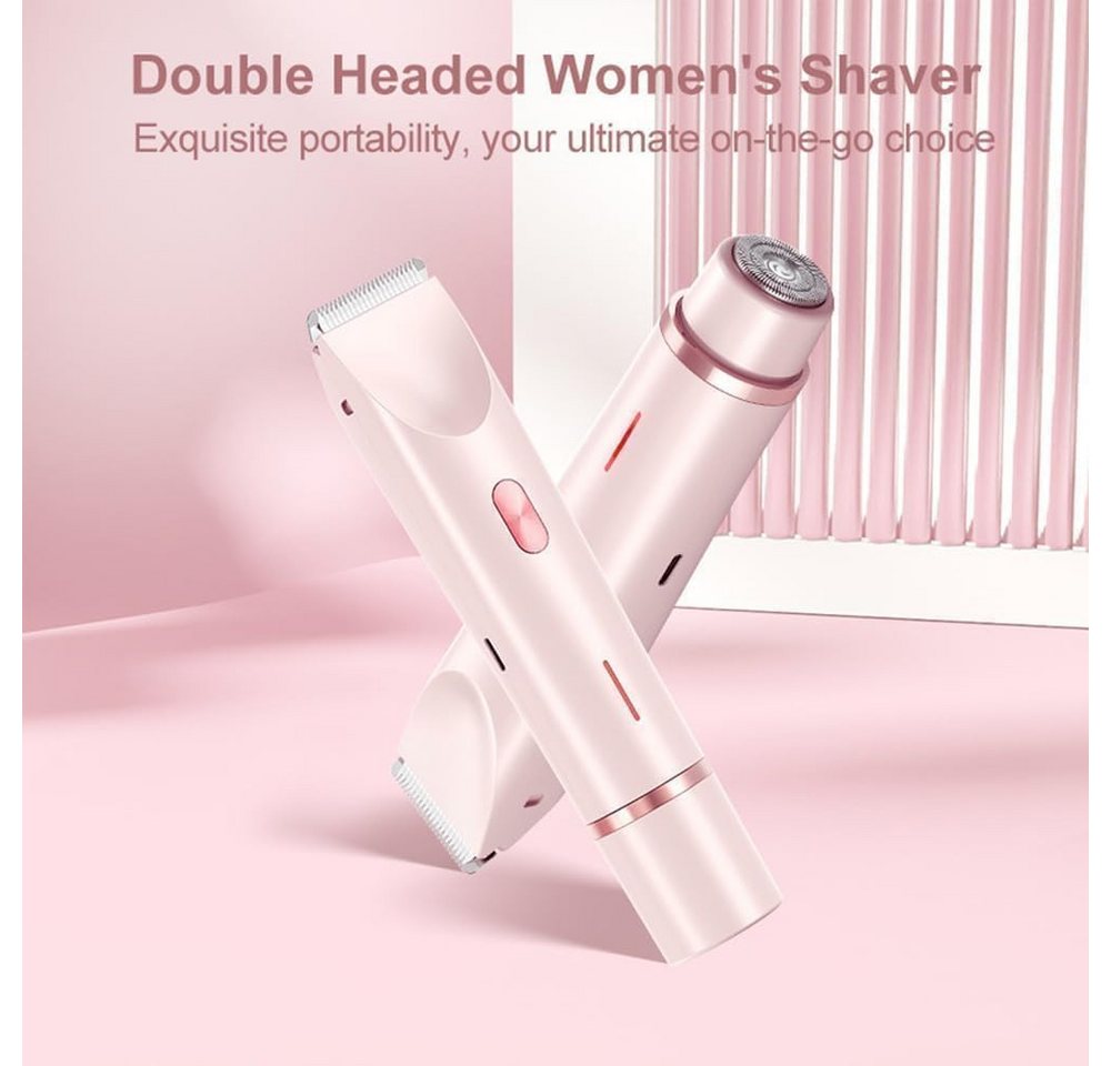 FELIXLEO Elektrokörperrasierer 2-in-1 Damen Körperrasierer Haartrimmer Wasserdicht Bikini Trimmer