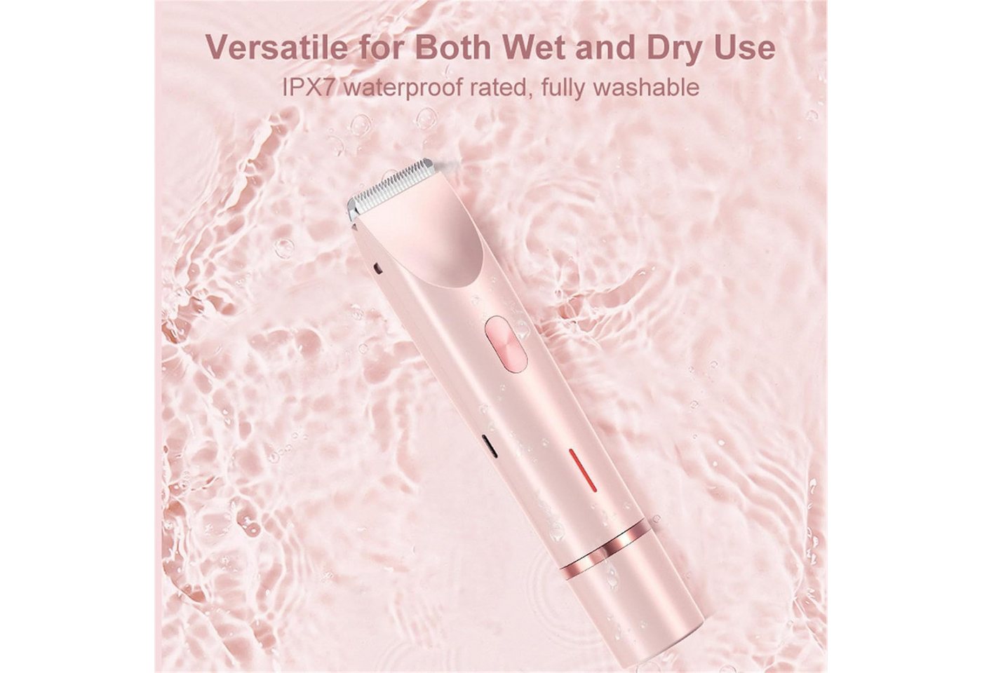 FELIXLEO Elektrokörperrasierer 2-in-1 Damen Körperrasierer Haartrimmer Wasserdicht Bikini Trimmer Bild 4