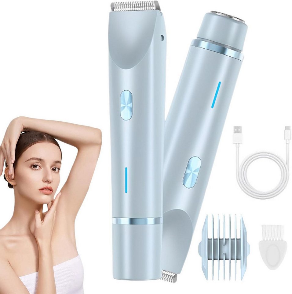 FELIXLEO Elektrokörperrasierer 2-in-1 Damen Körperrasierer Haartrimmer Wasserdicht Bikini Trimmer Bild 5