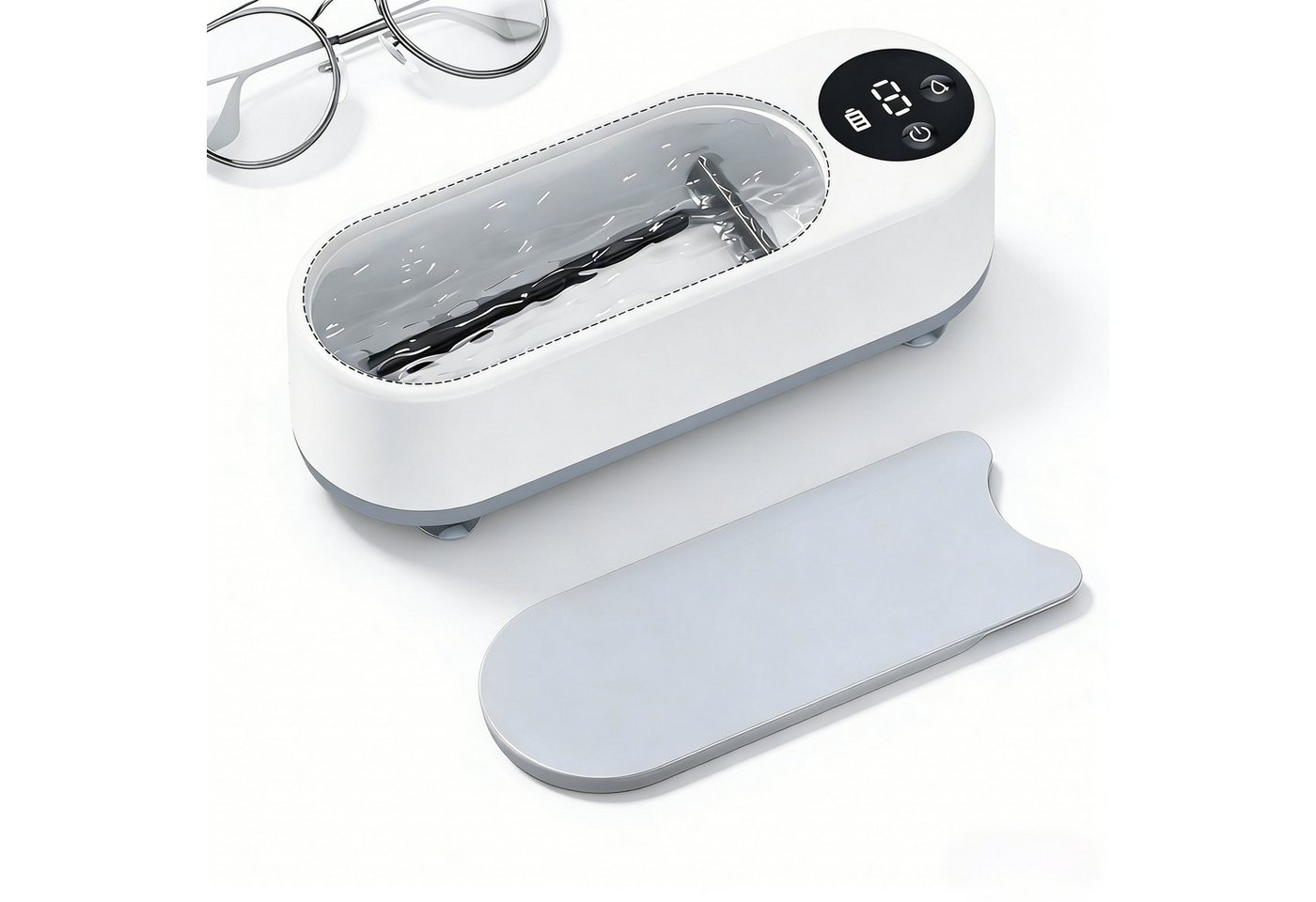 ibettertec Ultraschallreiniger Automatisch Ultraschall Reinigungsgerät Ultraschallreiniger 45kHz, Ultraschallreinigungsgerät für Brillen Ringe Schmuck Münzen